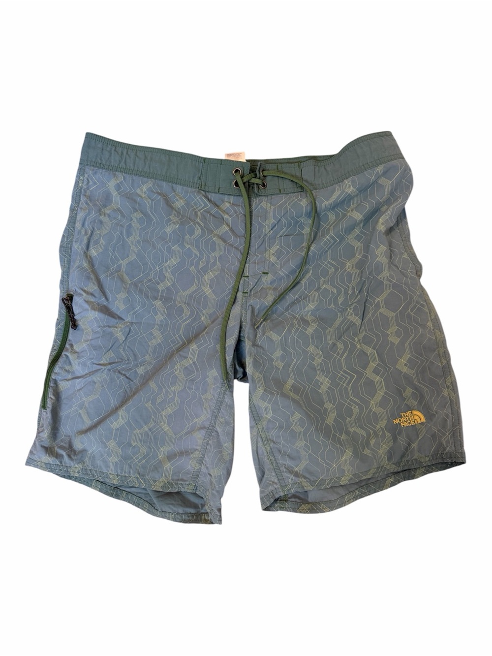 The North Face Men’s Slate Green Geo Pattern Swim Shorts